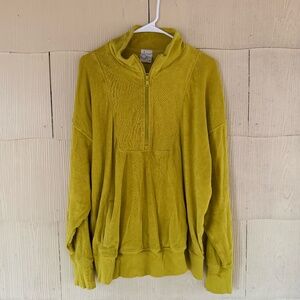 Offline by Aerie Half Zip Mock Neck Terry Pullover